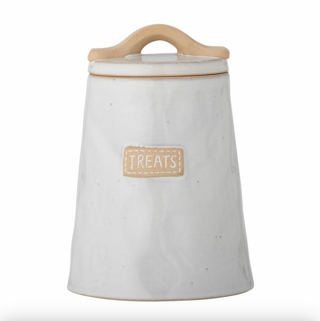 pot à friandises en grès pour chien