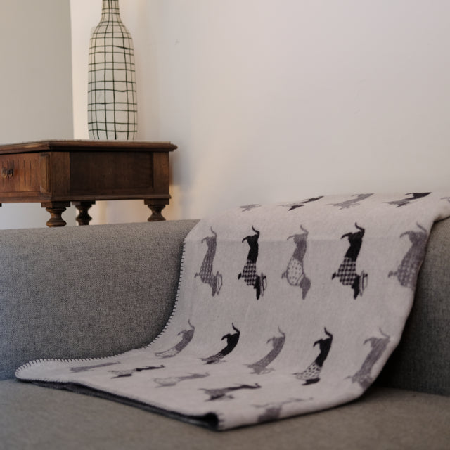 Le Plaid Réversible - Motifs teckel