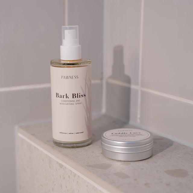 Mise en situation du baume pour chien