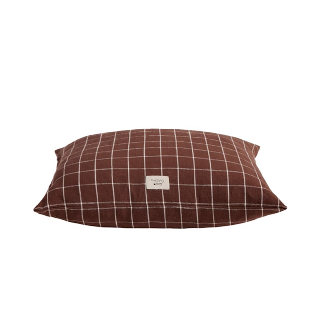 Coussin pour chien en coton et de couleur terracotta 