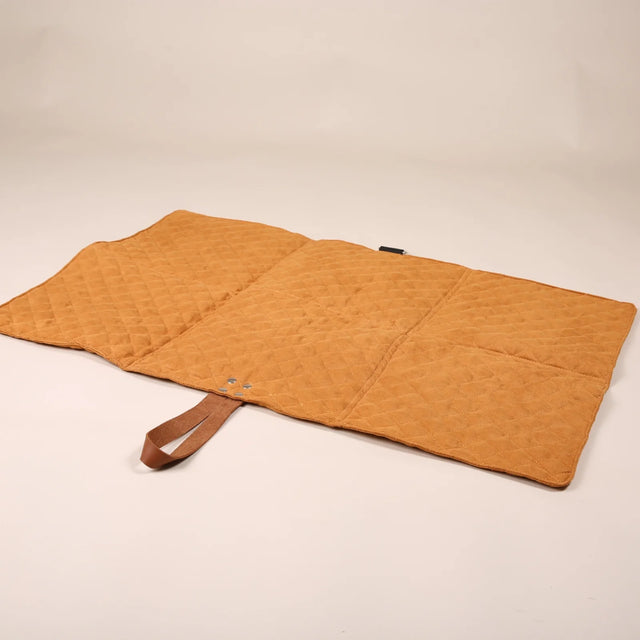 Tapis de voyage pour chien couleur curry