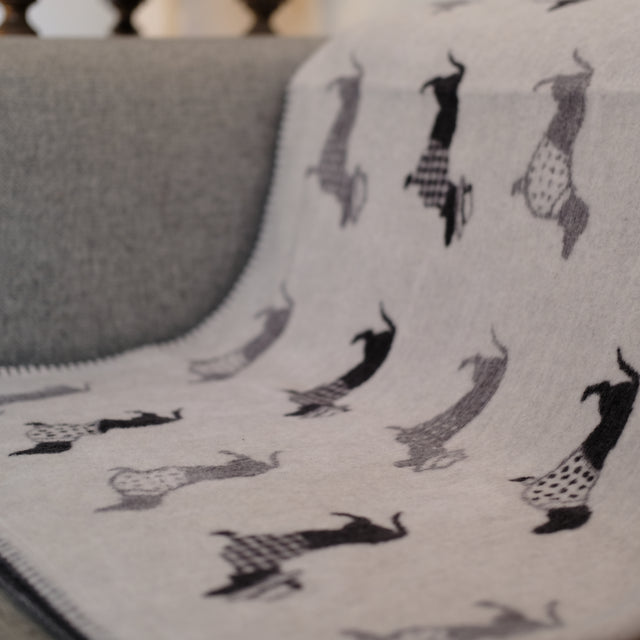 Le Plaid Réversible - Motifs teckel