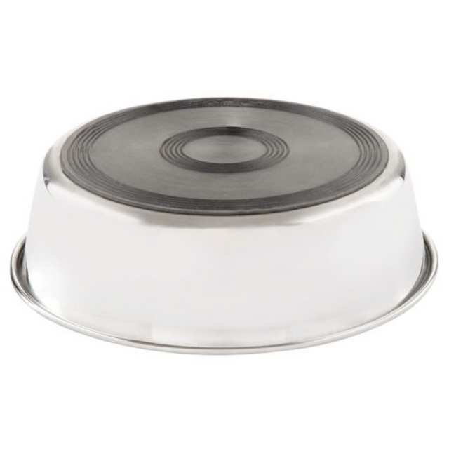 Photo d'une gamelle en inox pour chien renversée