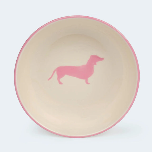 Présentation de la gamelle Leopold's en céramique peinte en rose