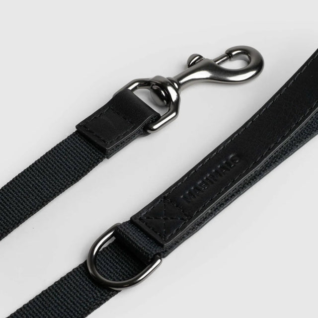 Laisse pour chien en tissu noir