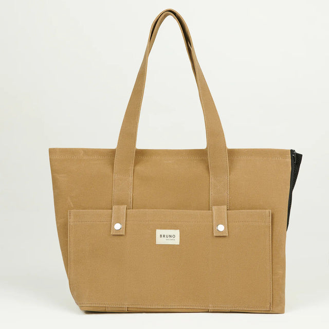 Présentation du sac de transport pour chien Moutarde by Bruno Society