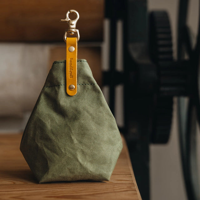 Sac à friandises vert mise en avant produit