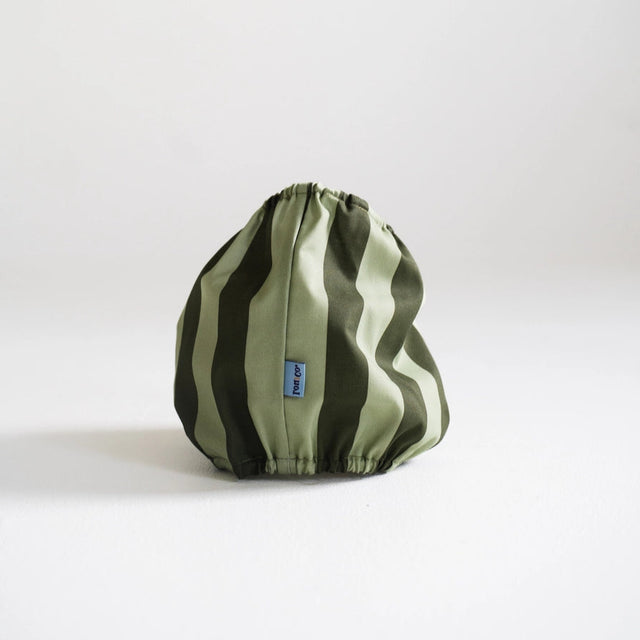 Présentation du snood à rayures vert