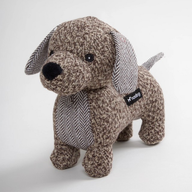 Peluche pour chien en forme de teckel