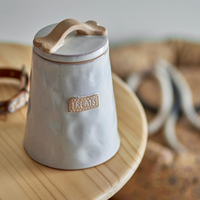 pot à friandises pour chien avec couvercle